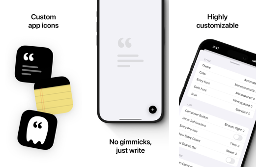 Mergeek发布了精选产品Quick Journal: just write